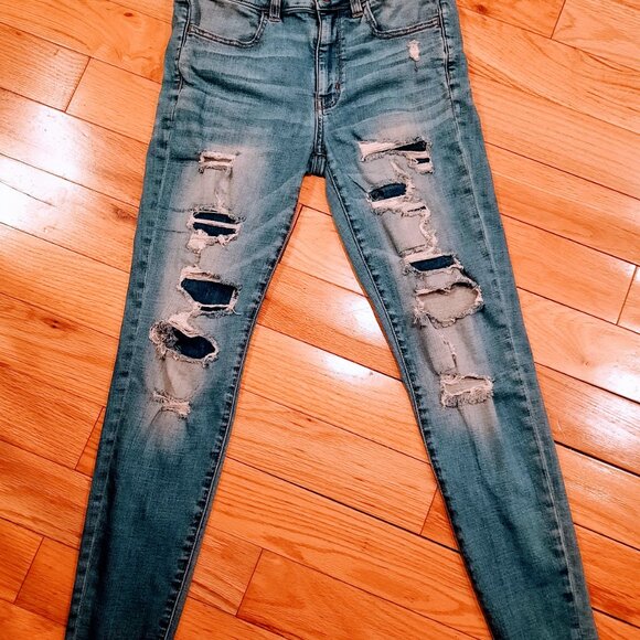 AE Super Stretch Hi-Rise Jegging Size 6 - Picture 2 of 12